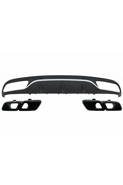 tuningset Difuzor Bara Spate cu Ornamente Tobă de Eșapament Negre compatibil ...