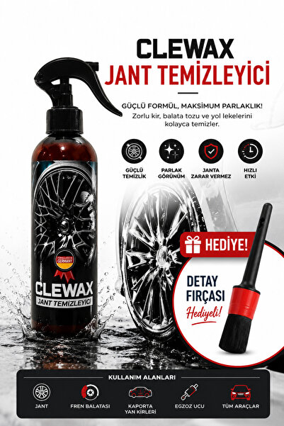 clewax Premium Jant Temizleyici ve Parlatıcı 400 Ml - Detay Fırçası Hediyeli