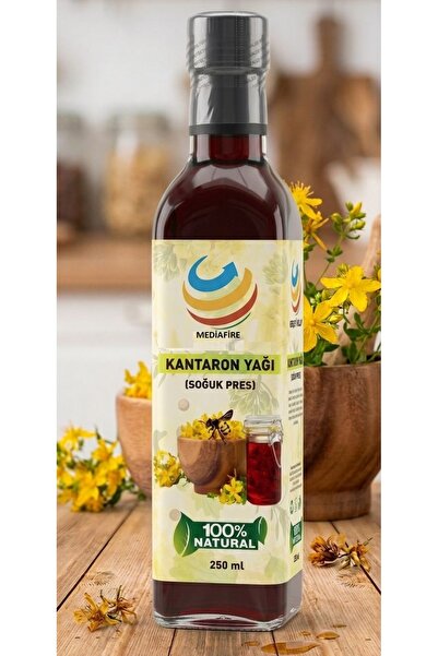 MediaFire Hakiki Saf Sarı Kantaron Yağı 250ml El Yapımı Içilebilir Sürülebili...