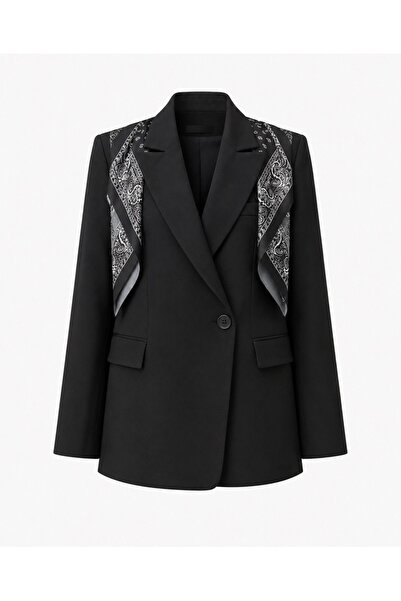 Serpirella Butik Jachetă blazer cu detaliu de eșarfă
