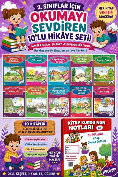 Ata Yayıncılık 2.Sınıflar İçin Okumayı Sevdiren 10 lu Hikaye Seti 7 (Kitap Ok...
