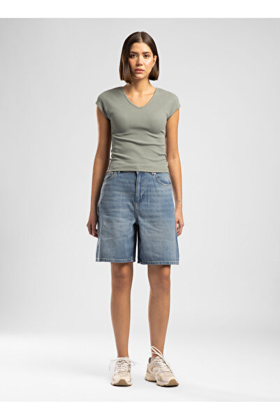 Lee Cooper Yeşil Kadın T-Shirt 262 LCF 242008 ROSETTE YEŞİL