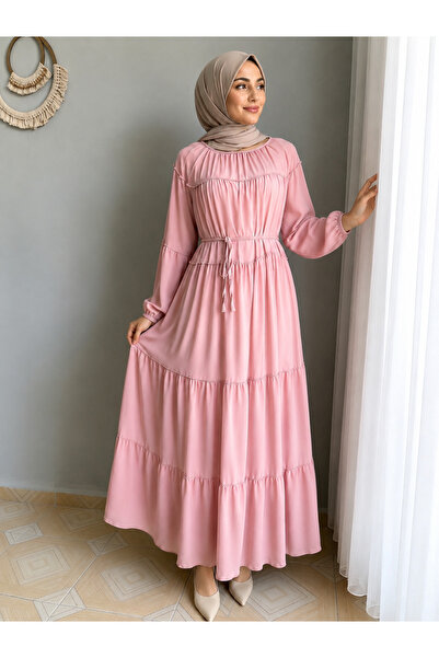 Efulim Womens İpli Salaş Şifon Elbise