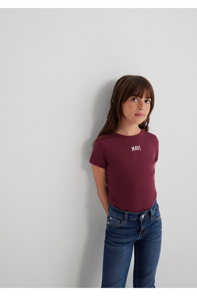 Mavi Printed Burgundy Girl's T-Shirt M7610350-70393
