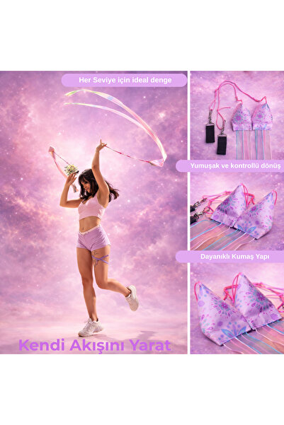 Freya Tribe Pembe Özel Tasarım Poi - Meditasyon Oyuncağı - Cosmos Dream Poi