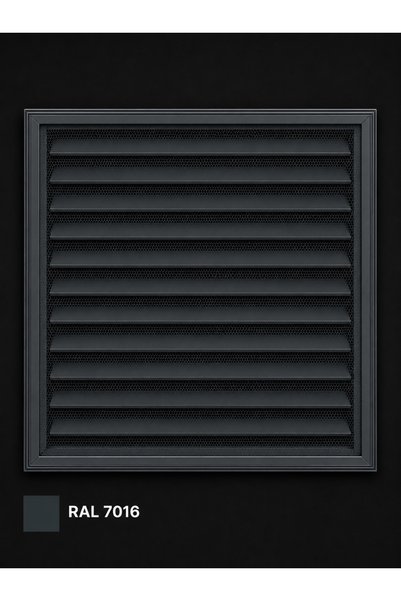 Meridyen Menfez 45X45 Anthracite Gray Aluminum Bathroom Screen