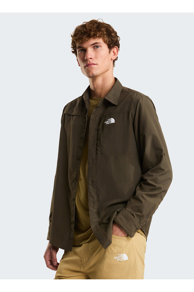 THE NORTH FACE Ανδρικό πουκάμισο χακί NF0A8FU521L1-SEQUOIA LONG SLEEVE