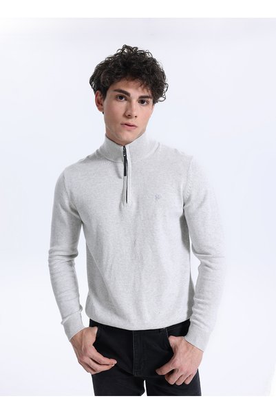 SUPERDRY Γκρι ανδρικό πουλόβερ M6110690A-H8M