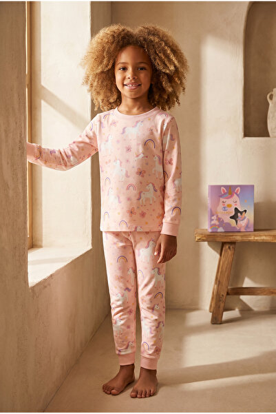 Katia&Bony Kız Çocuk Unicorn Desenli Kutulu Pijama Takımı