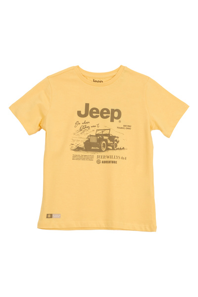 JEEP Sarı Erkek Çocuk Baskılı T-Shirt J6SB-TST7690
