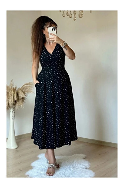 AZRA BUTİK Rochie creponată cu mâneci zero Star