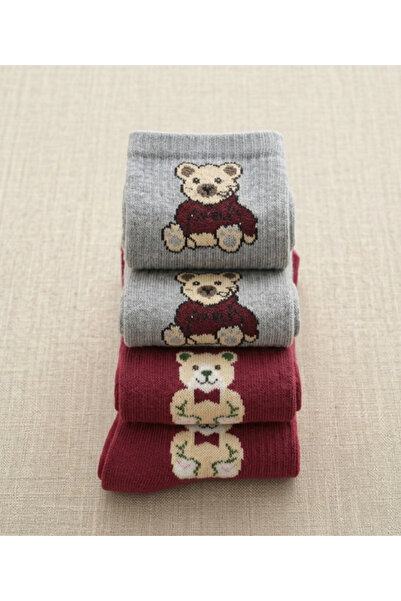 İpeksi 2 Pairs of Teddy Cotton College Socks – Anti-Sweat, Comfortable