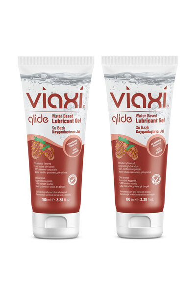 Viaxi Glide Çilek Aromalı Çilekli Kayganlaştırıcı Jel 100 ml 2 Adet
