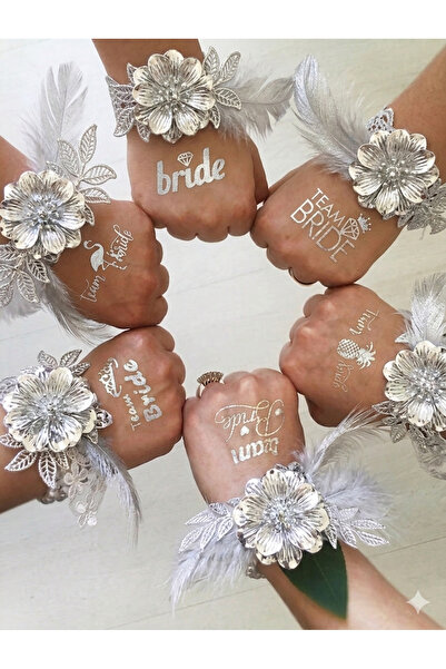 Acar Süs GEÇİCİ DÖVME TEAM BRIDE PIRLANTLI VARAKLI GÜMÜŞ PK:12