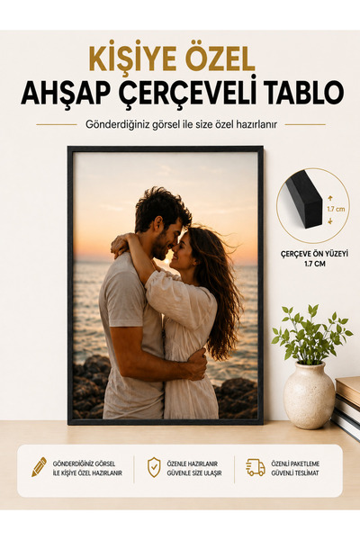 Rosaart Kişiye Özel Çerçeveli Poster | Kişiye Özel Ahşap Çerçeveli Tablo | Di...