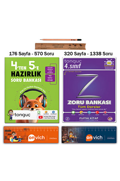 Tonguç Yayınları 5. Sınıf 4 ten 5 e Hazırlık Yaz Tatili Kitabı - 4. Sınıf Zor...