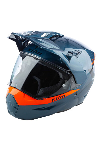 Klim X1 Alpha Carbon Concept Korumalı ADV Motosiklet Kaskı MaviOranj