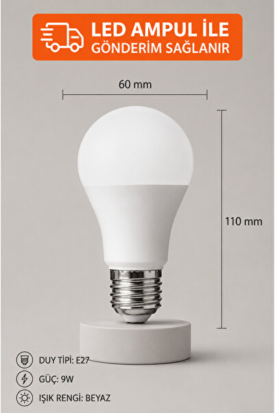 Genel Markalar Beton Görünümlü Tekli Sarkıt Avize,Bohem Sarkıt Avize (E27 Led Ampul Hediyeli) (Bioplastik)