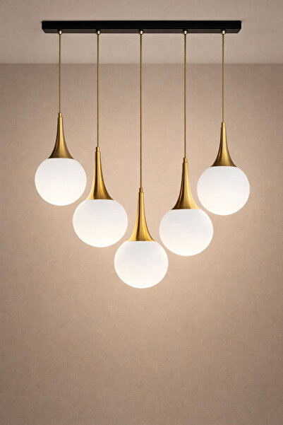 MINIMAL ETICARET VE BILGI TEKNOLOJILERI Rains Gold Chrome Linear 5'li White G...