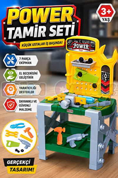 Doğan Oyuncak Dünyası Power Tamir Seti - Oyuncak Tamir Setleri - Tamir Aletleri