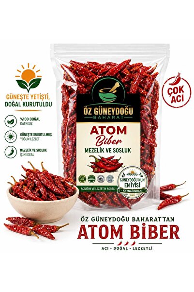 ÖZ GÜNEYDOĞU BAHARAT Atom Acı Biber 100 gr | Kurutulmuş Mezelik, %100 Doğal, ...
