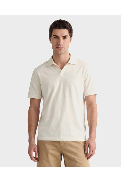 Gant Erkek Krem Regular Fit Polo Yaka T-Shirt