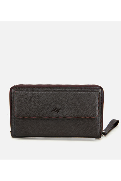 Hotiç Men's Leather Brown Handbag