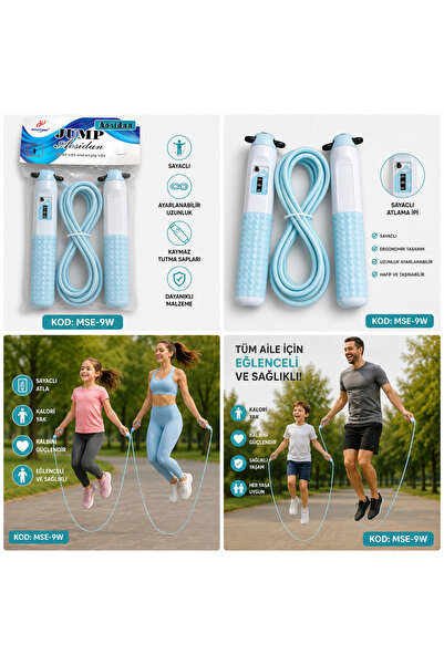Erzi MSE-9W Sayaçlı Atlama İpi Kardiyo ve Fitness Egzersiz İpi