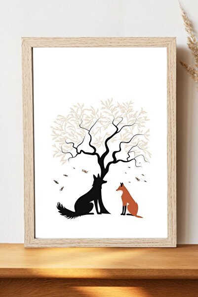 Luna Marissa Αφίσα Wolf Fox - Αφίσα τοίχου από γυαλιστερό χαρτί χωρίς πλαίσιο