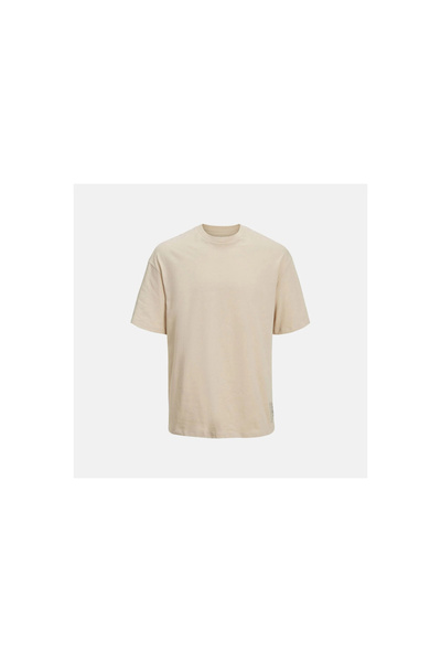 Jack & Jones Jack&Jones 12214444 Tee SS Crew Erkek T-Shirt bej