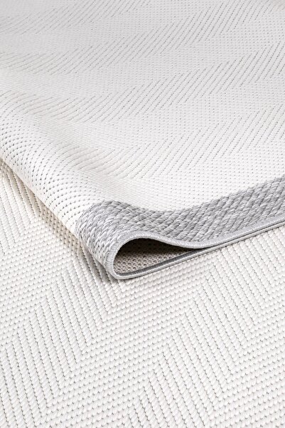 Valery Home Loom Yeni Nesil Çerçeveli Sisal Yumuşak Dokuma Mutfak Koridor Kilim Kaymaz Pamuk Taban Bordürlü Halı