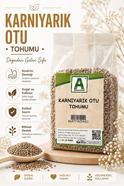 Aktarzane Karnıyarık Otu Tohumu (Psyllium) 100% Doğal Yüksek Lif Kaynağı 250 gr