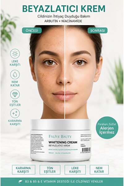 FALİVE BEAUTY Beyazlatıcı Krem &yüz, Dirsek, Diz, Koltuk Altı, Genital Bölges...