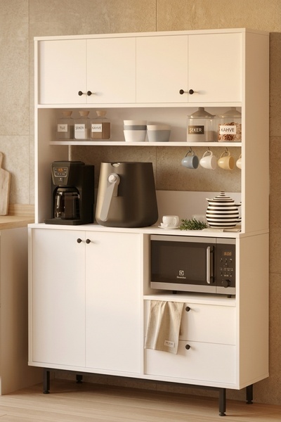 L'occi Concept Modway Serisi Modern Kahve Köşesi Dolabı - Çok Amaçlı Mutfak T...
