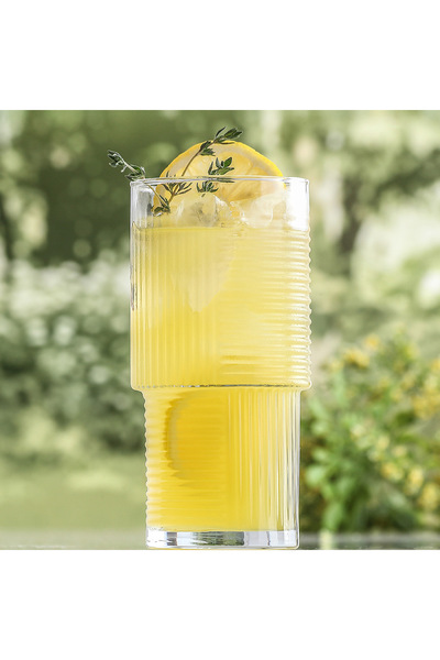 LAV Set de 6 pahare Helen Glass pentru băuturi răcoritoare, 400 ml (Pahar mar...
