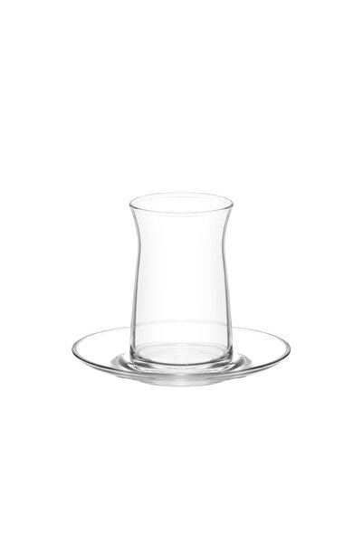 LAV Vera Glass Tea Set for 6 People 180 ml (6 Tea Cups, 6 Tea Saucers)