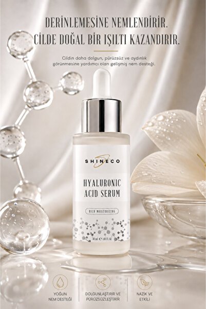 Shineco Hyaluronic Acid Serum 30 ml - Intensive Moisturizing Skin Care Serum