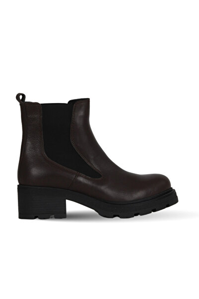 Bueno Shoes Brown Leather Women's Wedge Heeled Boots 01Wd2300