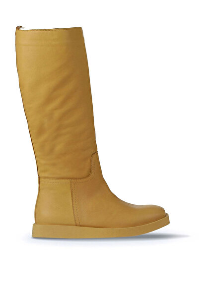 Bueno Shoes حذاء نسائي مسطح من الجلد باللون الأصفر 01wv9705