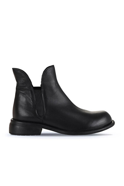 Bueno Shoes Black Leather Women's Heeled Boots 01Wd1900