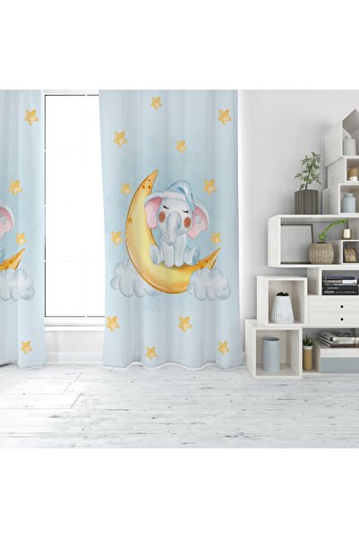 EVSEHOMES AYDA ELEPHANT IMprimare digitală PERDEAUĂ DE FOIȚĂ CU O ARIPI