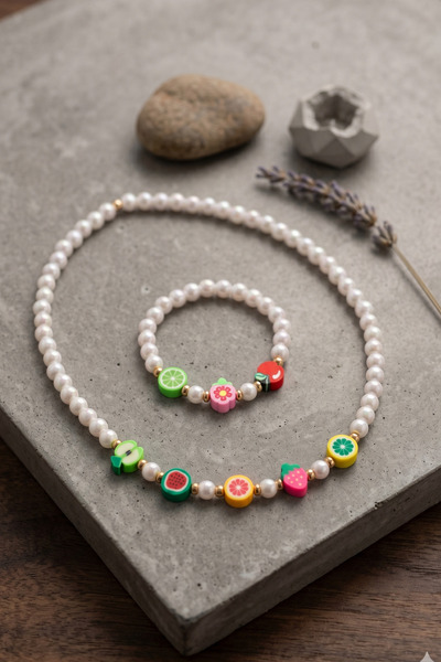 PETEK AKSESUAR Fruit Crystal Bead Children's Set