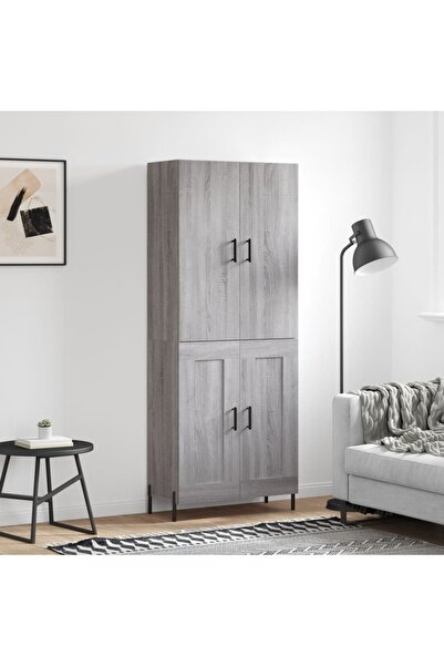 Concept Dulap înalt, gri sonoma, 69,5x34x180 cm, lemn compozit