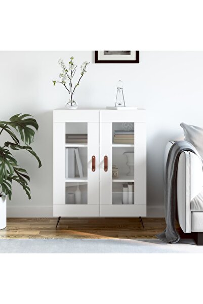 Concept Servantă, alb, 69,5x34x90 cm, lemn compozit