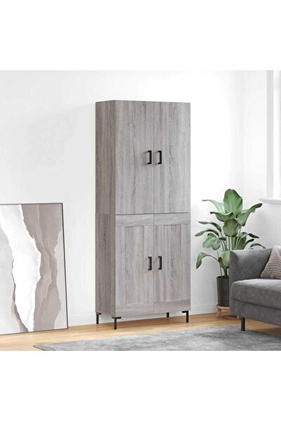 Concept Dulap înalt, gri sonoma, 69,5x34x180 cm, lemn compozit