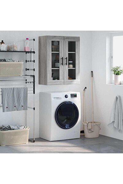 Concept Dulap montat pe perete, gri sonoma, 69,5x34x90 cm