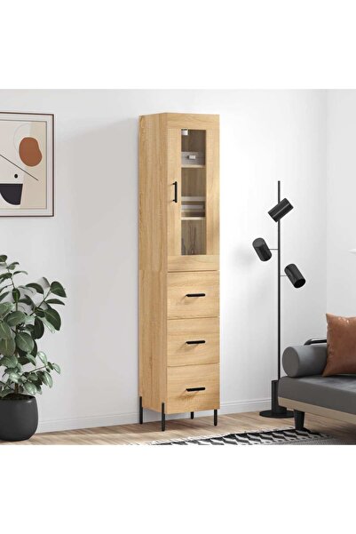 Concept Dulap înalt, stejar sonoma, 34,5x34x180 cm, lemn prelucrat
