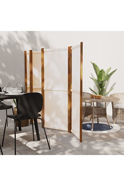 Concept Paravan de cameră cu 6 panouri, alb crem, 420x180 cm