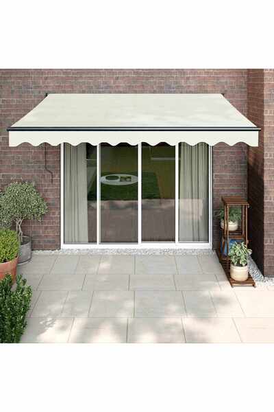 Concept Copertină retractabilă, crem, 3,5x2,5 m, textil și aluminiu