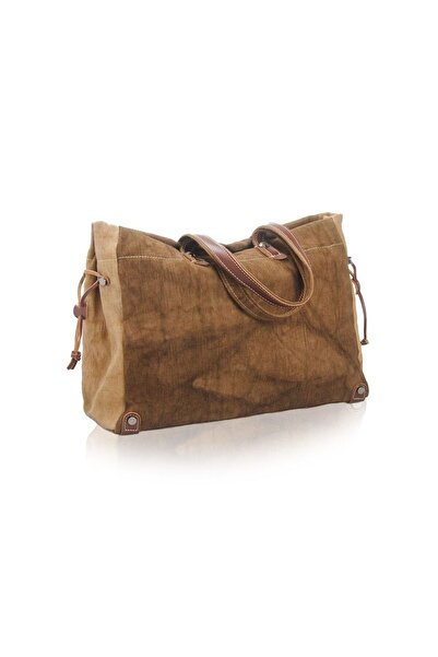 Muchuan Τσάντα Messenger Tie Dye Canvas Καφέ
